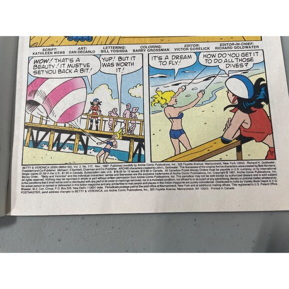 Archie Comics Betty and Veronica #117 Nov. 1997 Dan DeCarlo Art Bagged Boarded - Picture 5 of 11